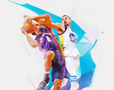 two basketball players